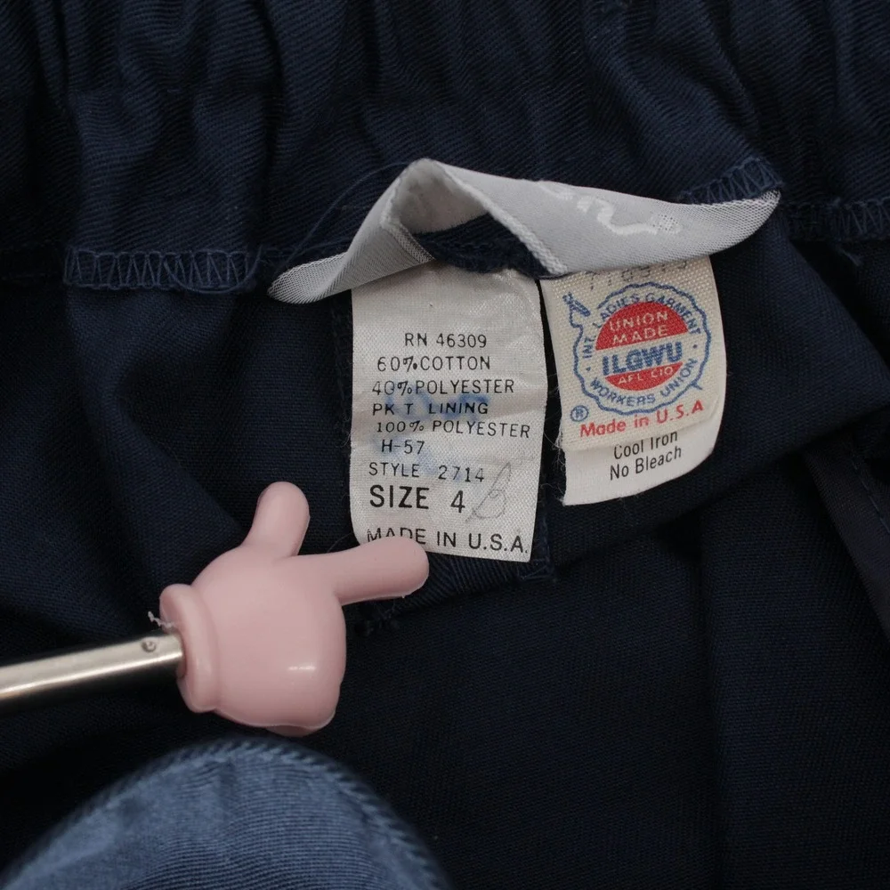 Intuition Vintage Women Blue Pleated Union Made A-Line Skirt Size 4‎
